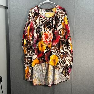 Attitudes by Renee Global Illusions Como Jersey Regular Tu Fierce Floral, Medium